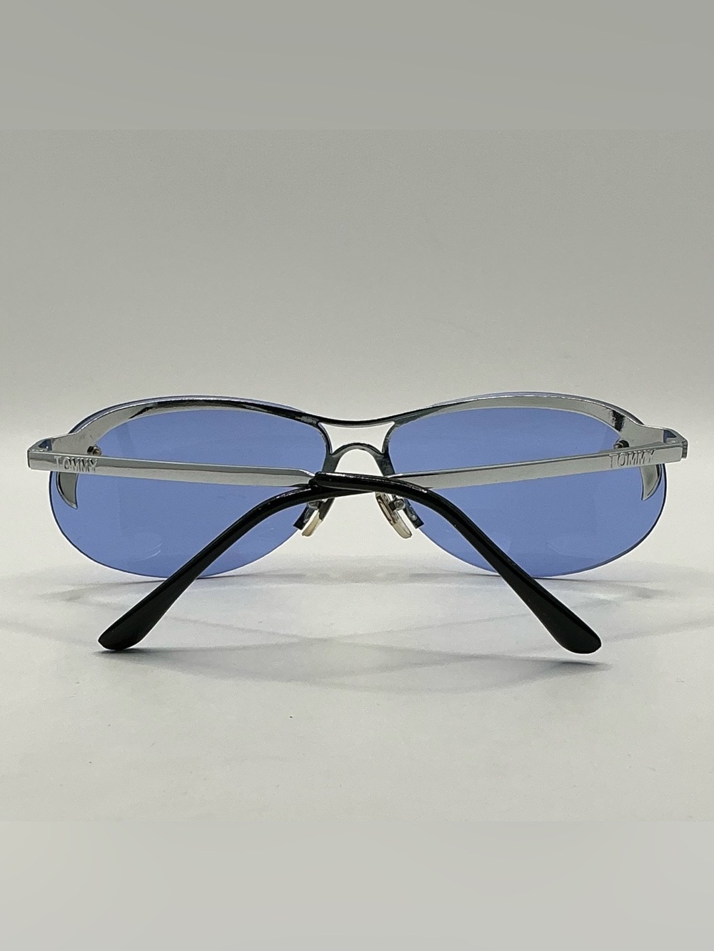 Rare 🇺🇸 Tommy Hilfiger Vintage Aviator Sunglasses With Blue Lenses - Picture 8 of 16